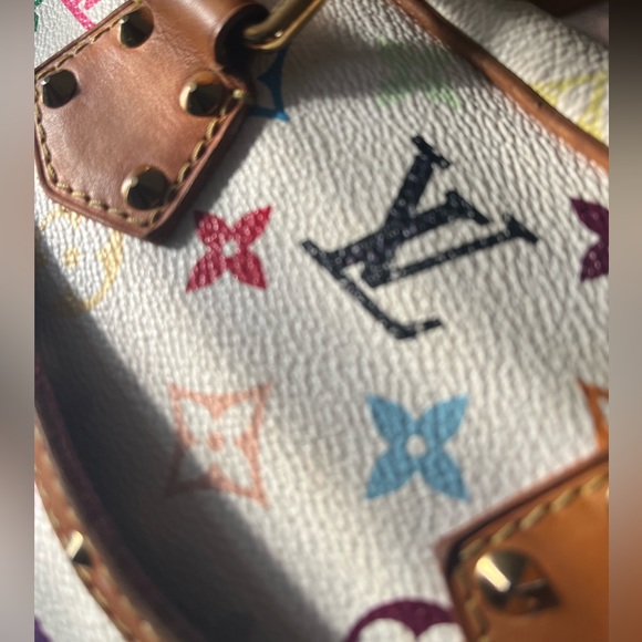 Louis Vuitton Takashi Murakami Multicolor Trouville Satchel - Picture 11 of 16